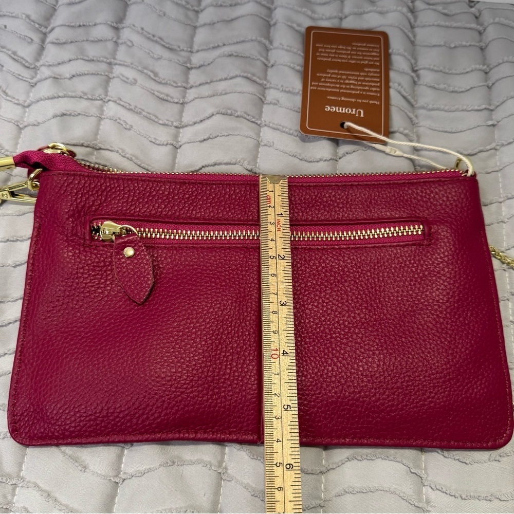 Uromee Wristlet Wallet Clutch Purse.  Dark pink removable chain - Picture 9 of 12